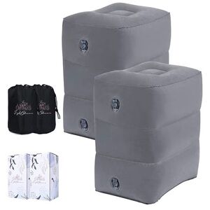 (2-Pack) Inflatable Pillow | Inflatable Foot Rest | Adjustable Height. New